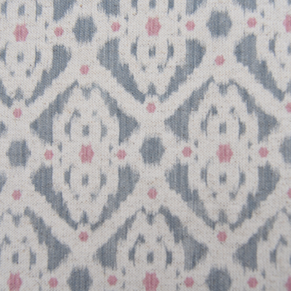 Zara Blue Ikat Print Fabric Double Width