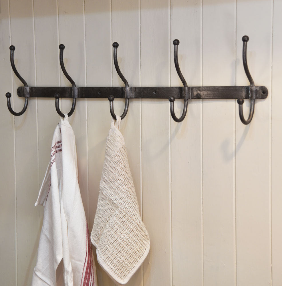 Industrial Iron Wall Hook Row Of Industrial Style Galvanised Coat