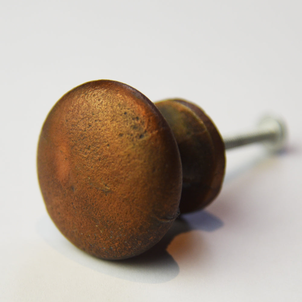 Round Copper Cupboard Knob