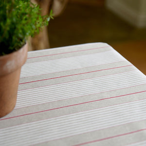 Red Harbour Stripe Oilcloth tablecloth