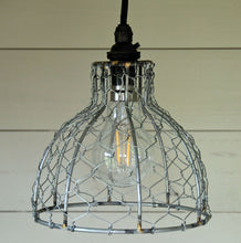 Contemporary bell chicken wire pendant light shade