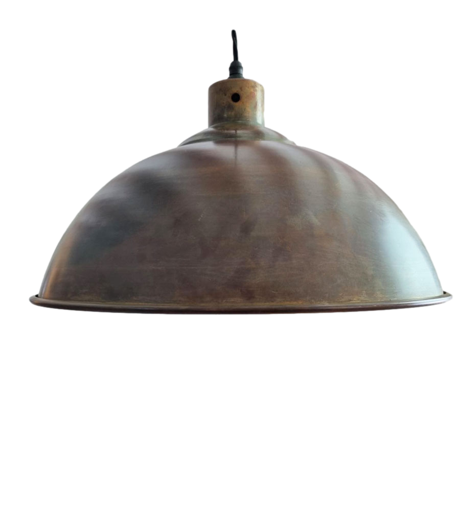 Vintage copper Cromford pendant ceiling light shade 500mm