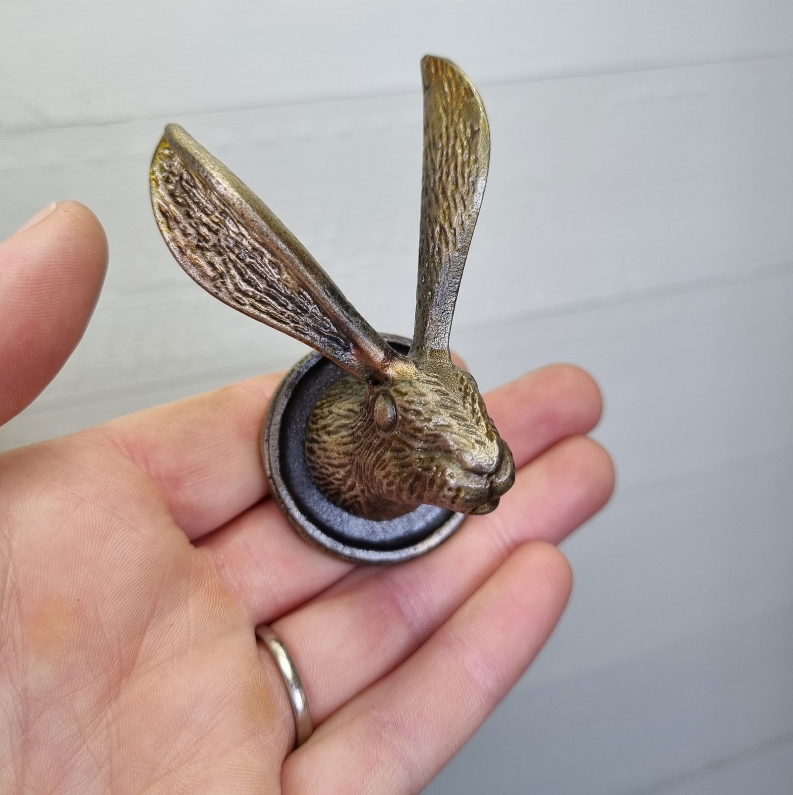 Cast Bronze Style Hare Drawer handle