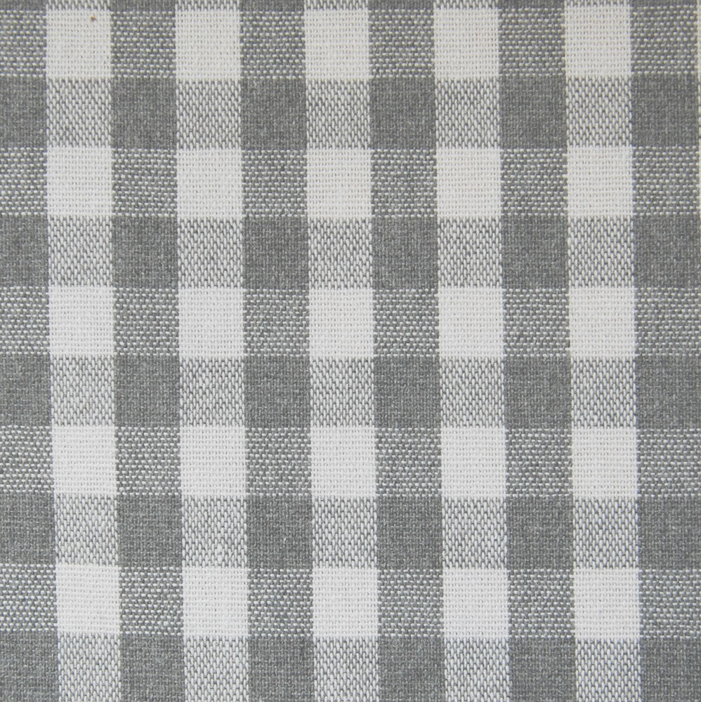 Grey Gingham Check Oilcloth Tablecloth