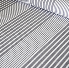 Oilcloth table fabric French Montpellier grey stripe
