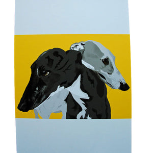 Greyhounds Portrait Poster Print
