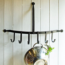 Peebles curved cast iron kitchen rack hooks