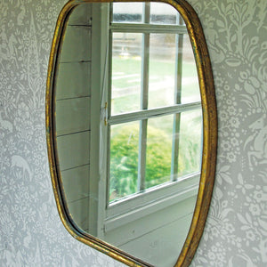Vintage chateau gold portrait wall mirror