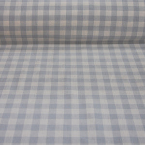Lechlade duck egg blue gingham cotton fabric