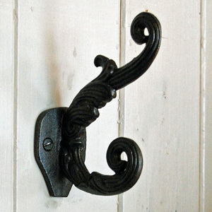 Traditional antique style majestic single wall mounted coat hook
