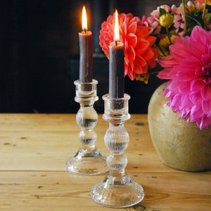 Small Vintage Clemmie Glass Candlestick