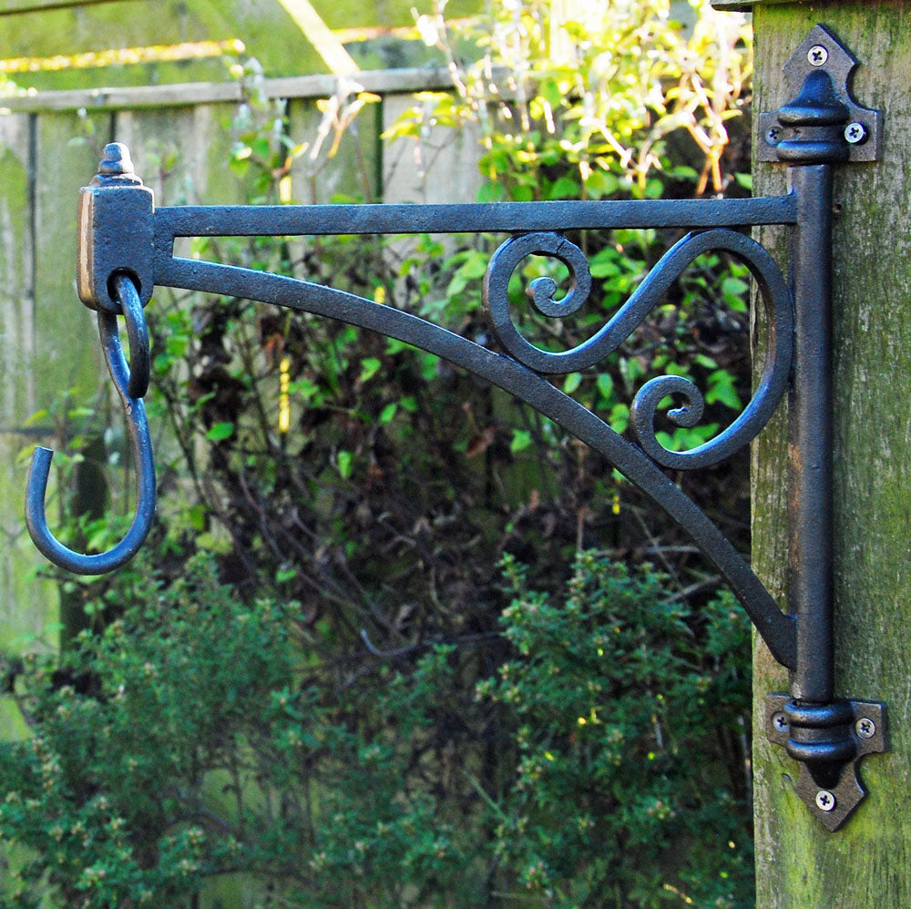 hanging planter brackets Kew ornate cast metal swivel hanging basket bracket – Bowley & Jackson