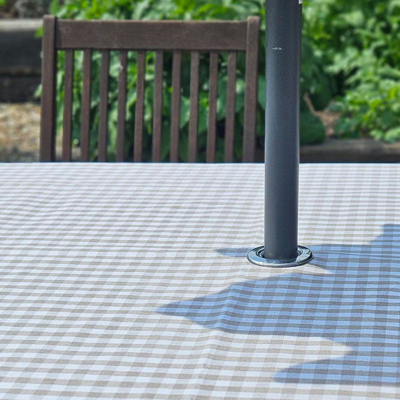 How to add a parasol ring to an outdoor tablecloth