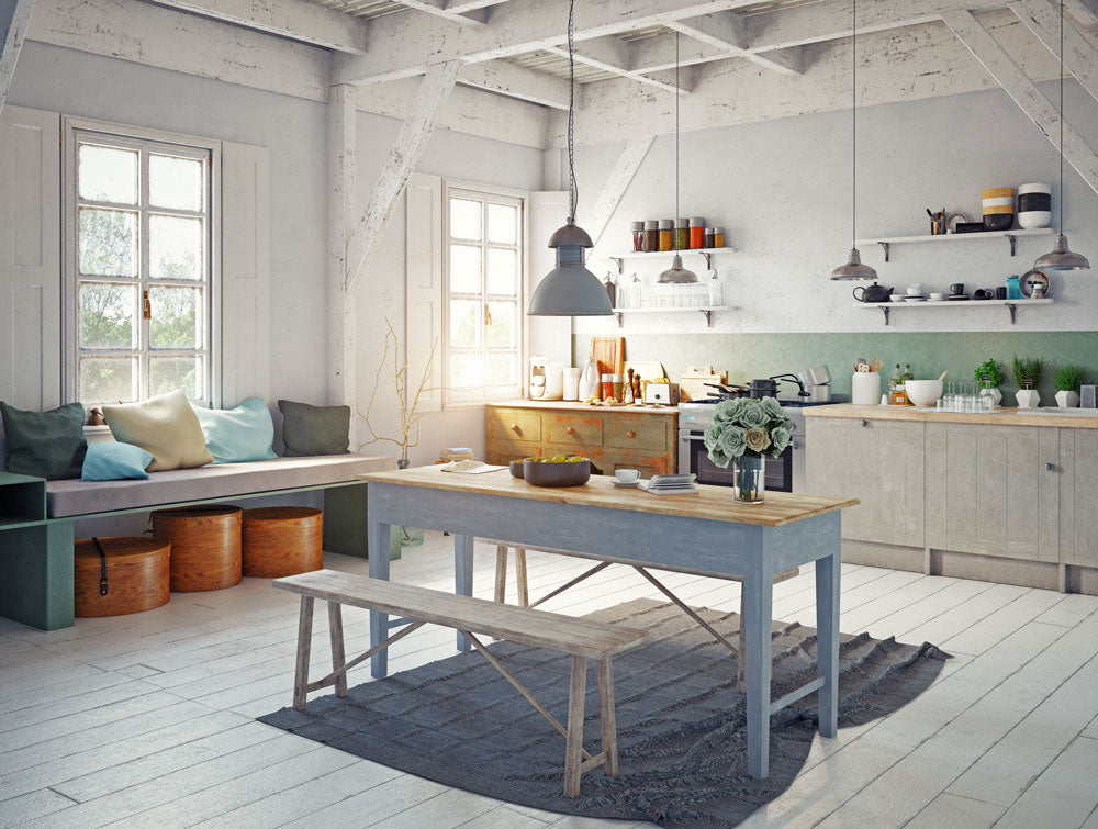 alt="unfitted Scandinavian style kitchen"