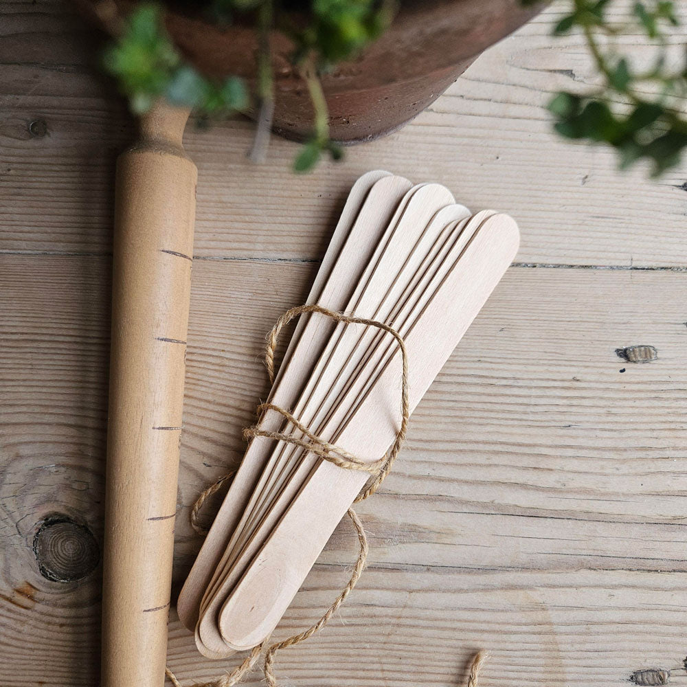 10 natural wood plant markers