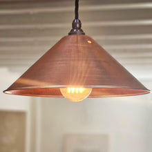 Antique Copper Cone Pendant Shade 265 mm