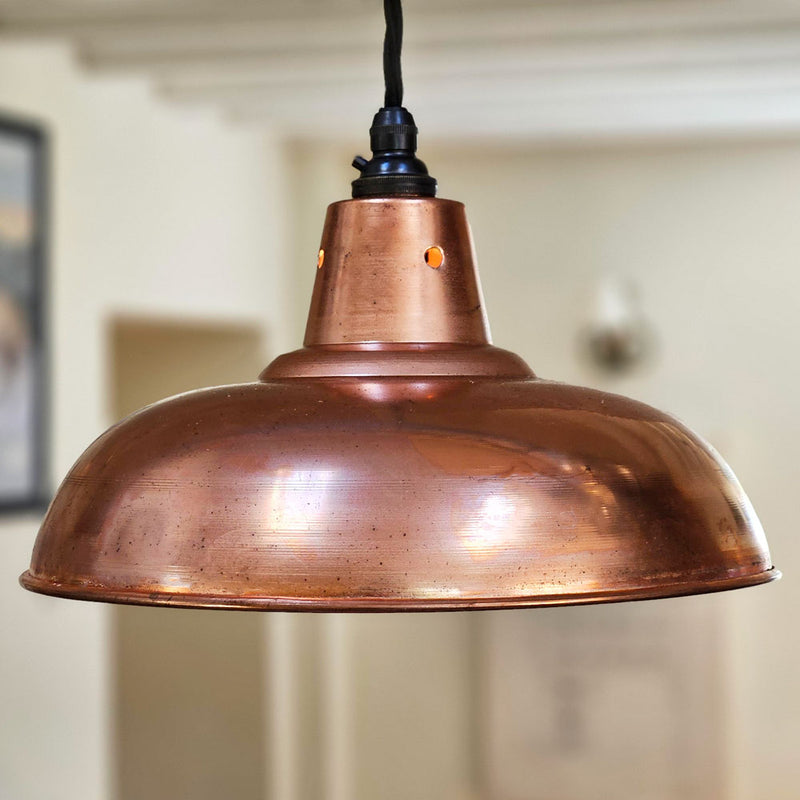 Polished copper pendant light 280 mm