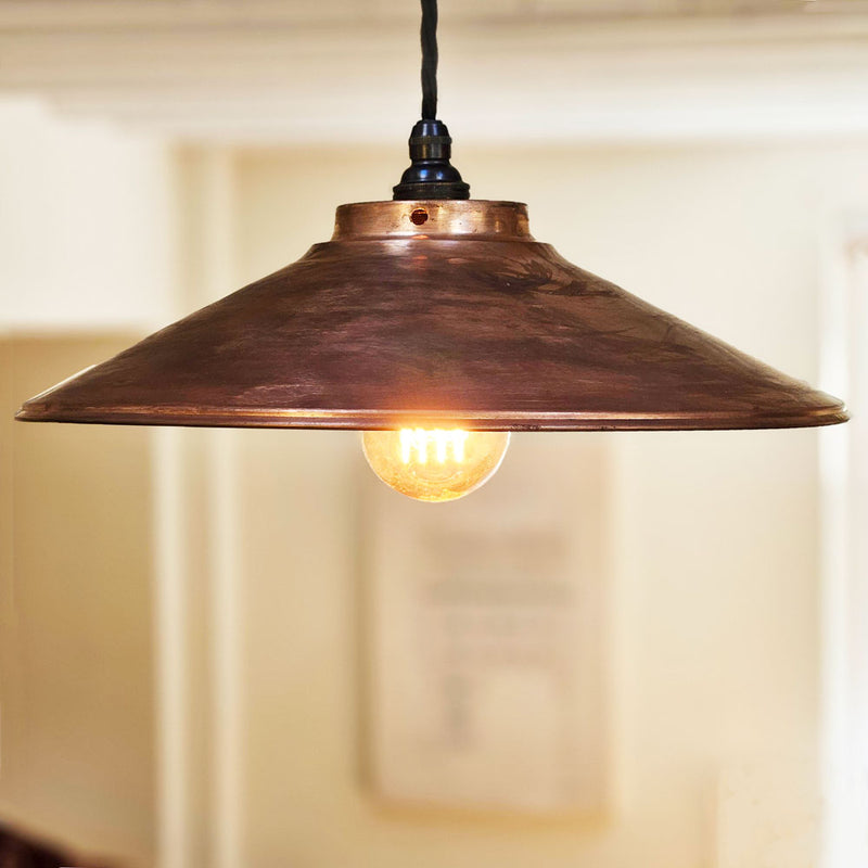 Antique Copper Coolie Pendant Shade 330 mm