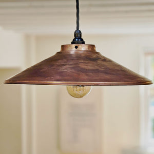 Antique Copper Coolie Pendant Shade 330 mm