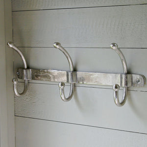 Set of three aluminium hooks