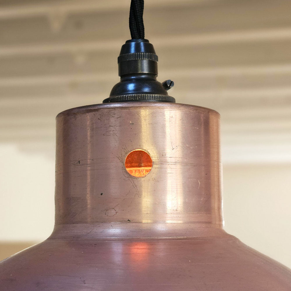 Copper Cromford pendant light shade 500 mm