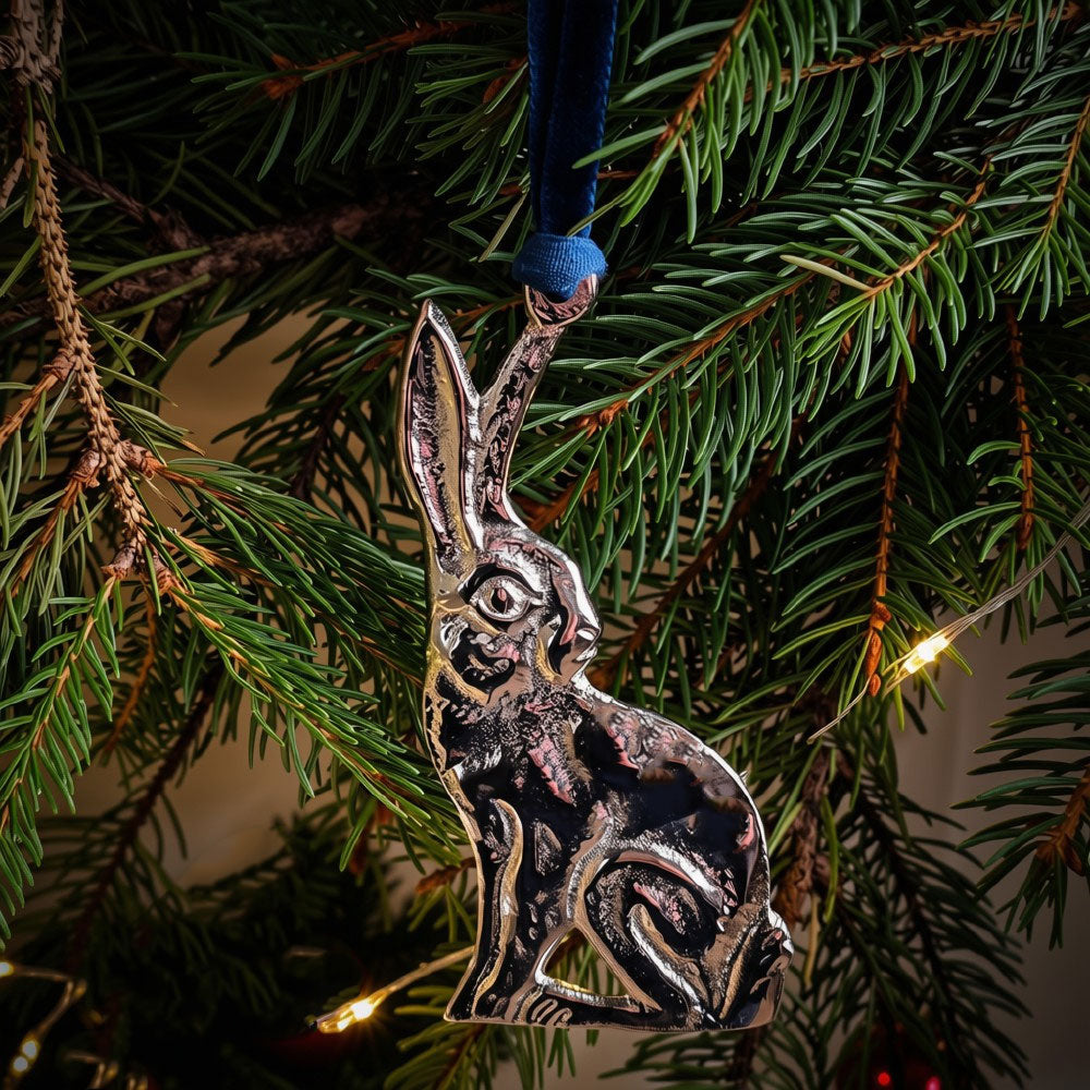 Silver Hare Christmas decoration