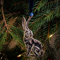 Silver Hare Christmas decoration