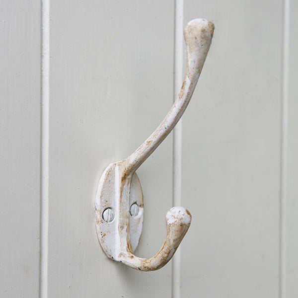 Oakham wall coat hook with cream painted finish