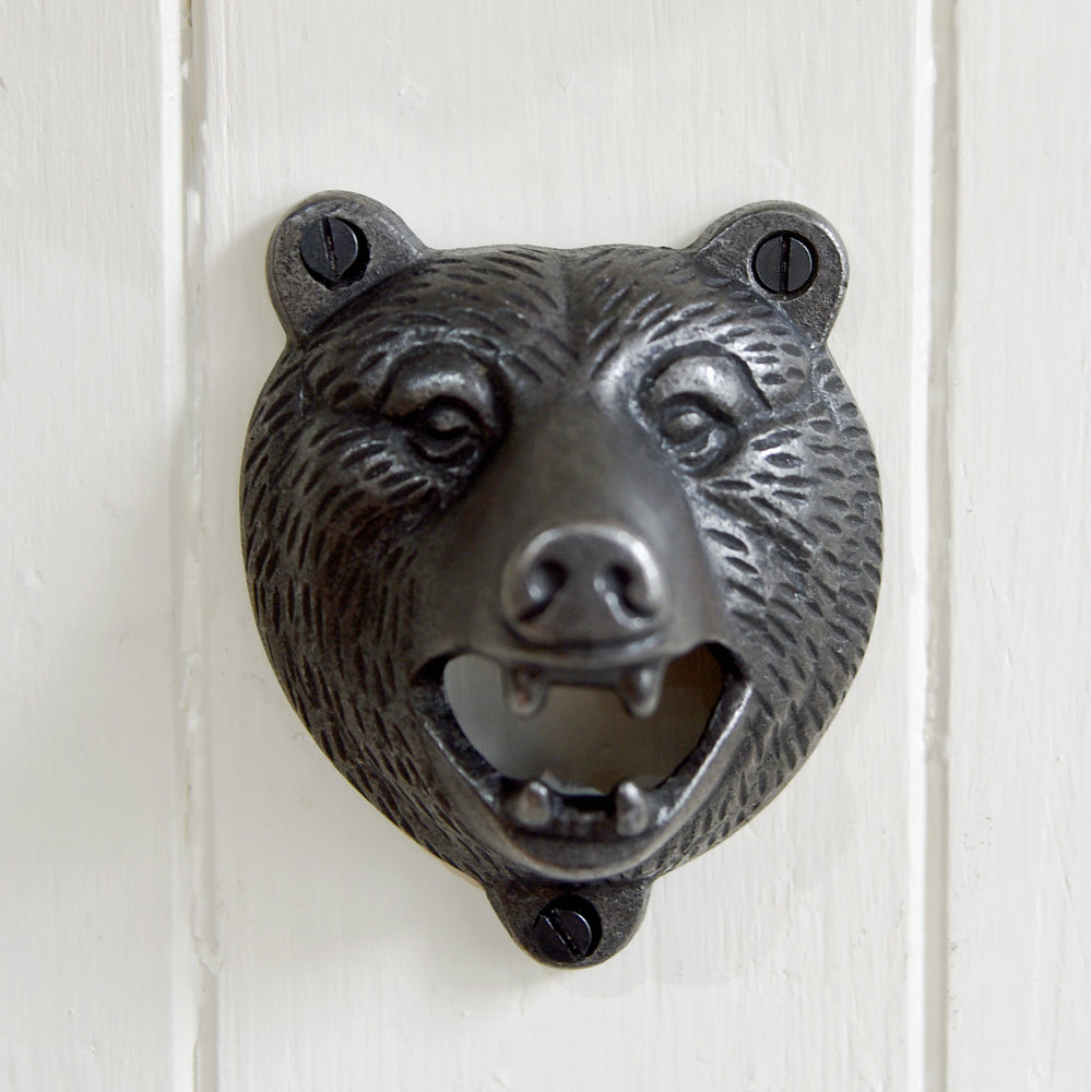 Bear Head Cast Iron Wall Mounted Bottle Opener