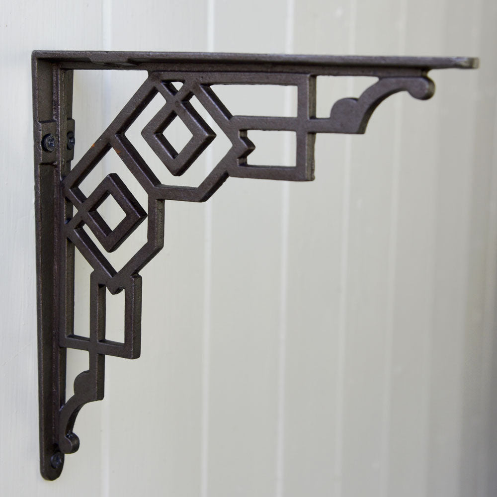 Brighton art deco style iron wall shelf bracket.