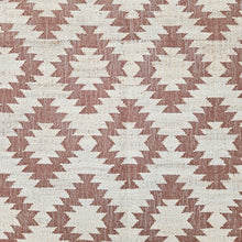 Close up of brown kilim rug