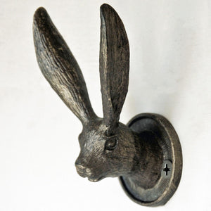 Cast hare coat hook peg