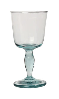 Recycled glass wine glass