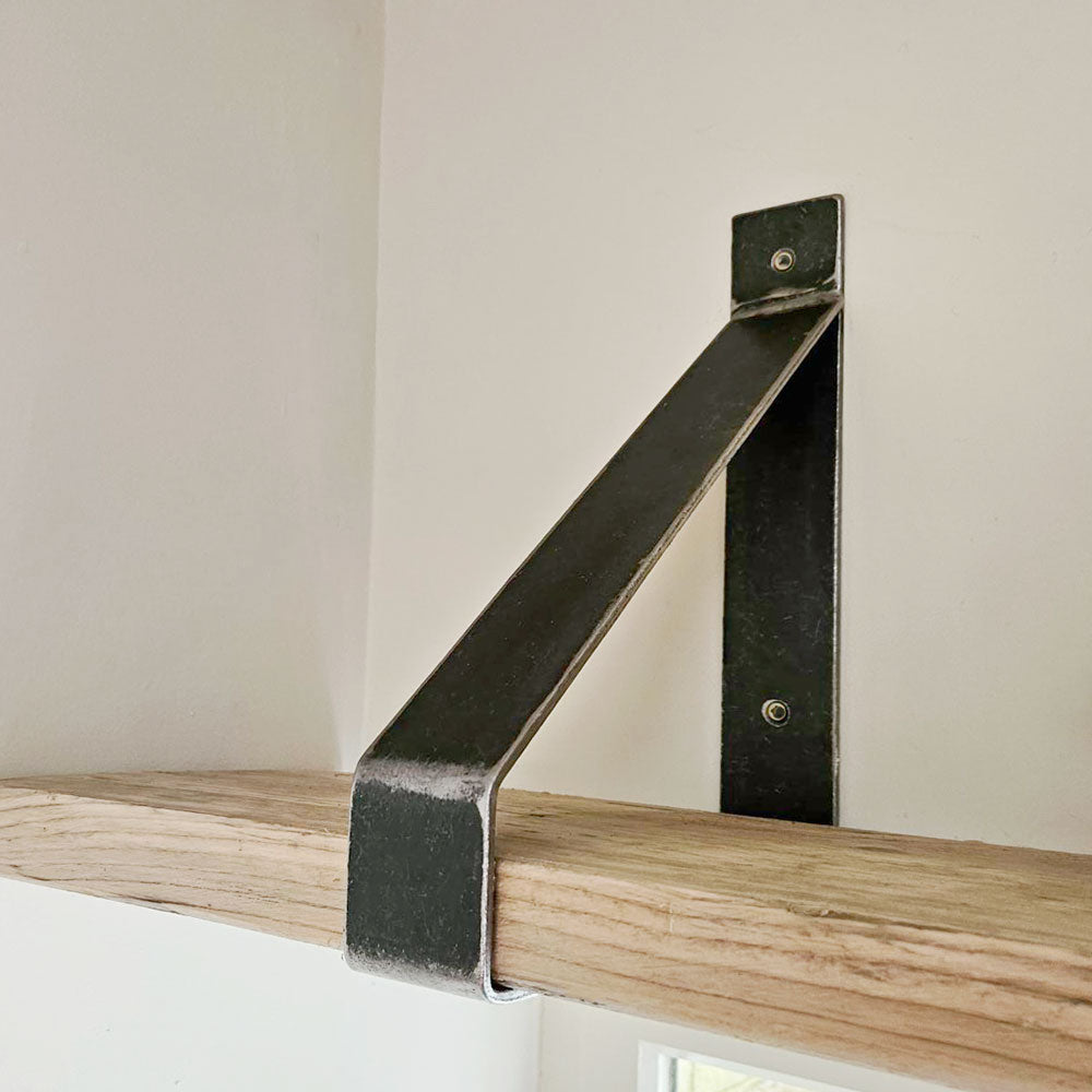 Cast iron contemporary style wall shelf bracket