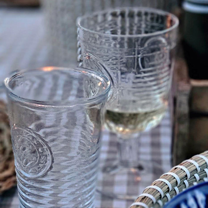 Italian glassware on a summer table
