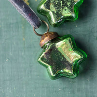 Small Green Star Glass Decoration