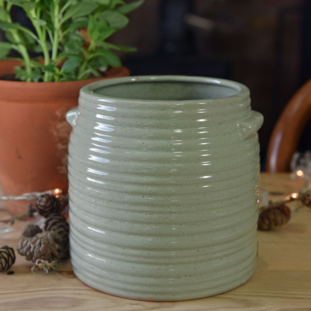 Hereford Green Ceramic Indoor Plant Pot