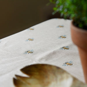 Italian bumble bee print top grade linen oilcloth