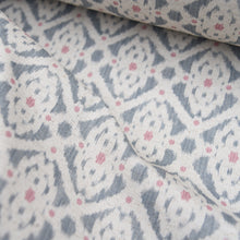Zara Blue Ikat Print Fabric Double Width