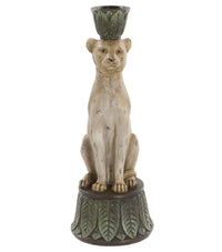 Leopard candle holder