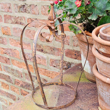 Large vintage style rusty iron plant crown garden decoration