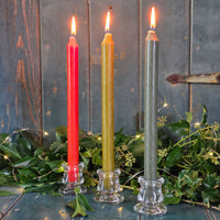 Christmas glass dinner candle holders