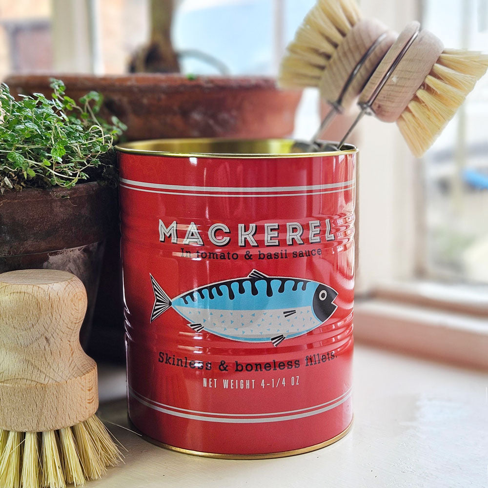 Tin Pot Storage Tin - Tin can herb planter - Utensil pot - Cutlery holder ...