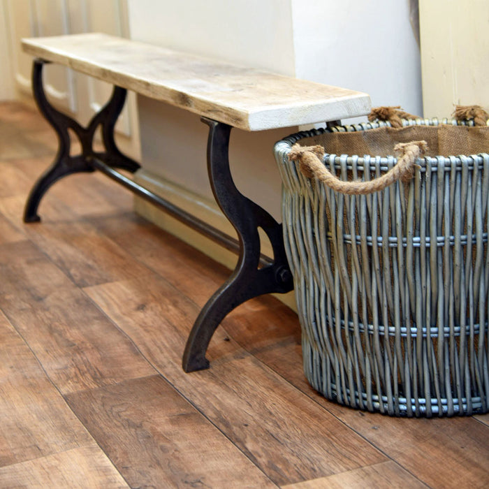 Malvern indoor bench seat with cast iron base