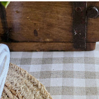 Oilcloth Tablecloth Natural Gingham