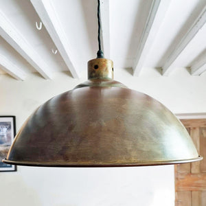 Vintage copper Cromford pendant ceiling light shade 500 mm