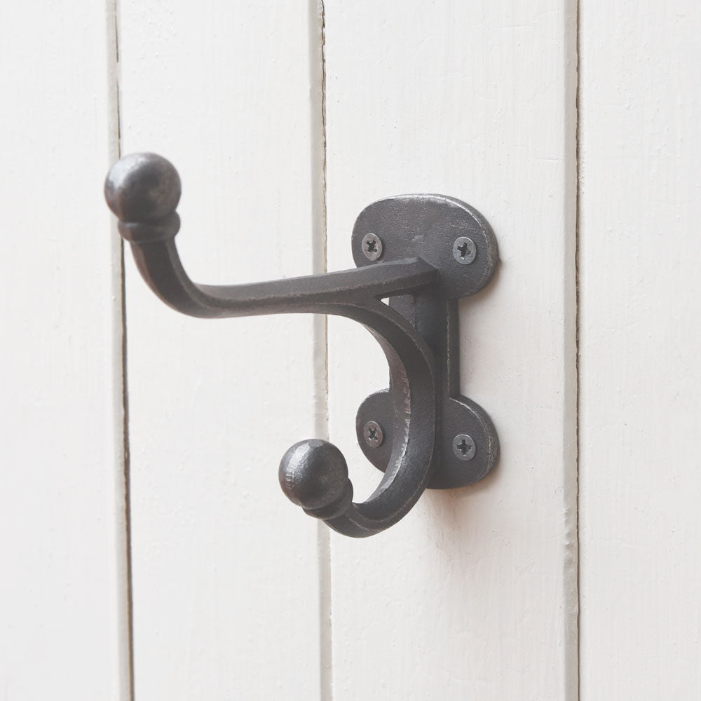 Long Cast Iron Coat Hook Extra deep coat hook- Hallway coat hook