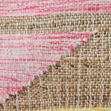 Jute rug composition close up