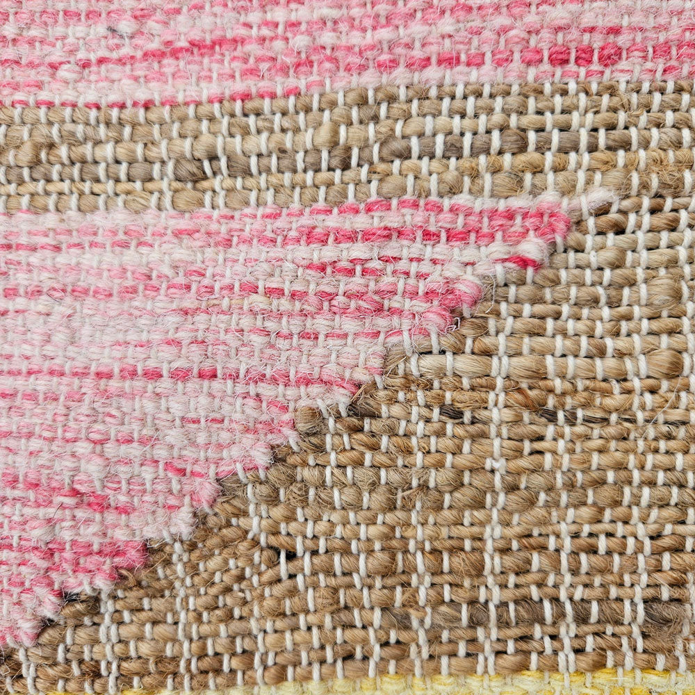 Jute rug composition close up