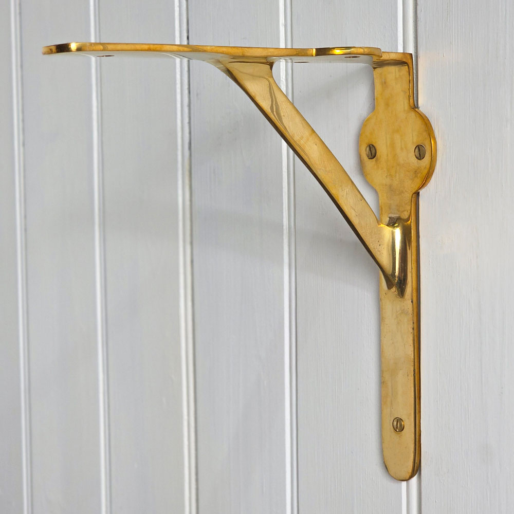 Belsay Brass Shelf Bracket